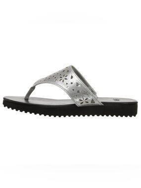 UGG Silver Floral Cutout Sandals